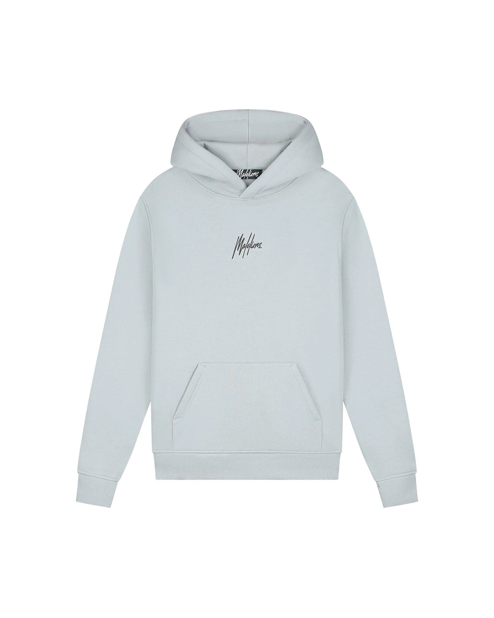 Malelions men striped signature hoodie grey