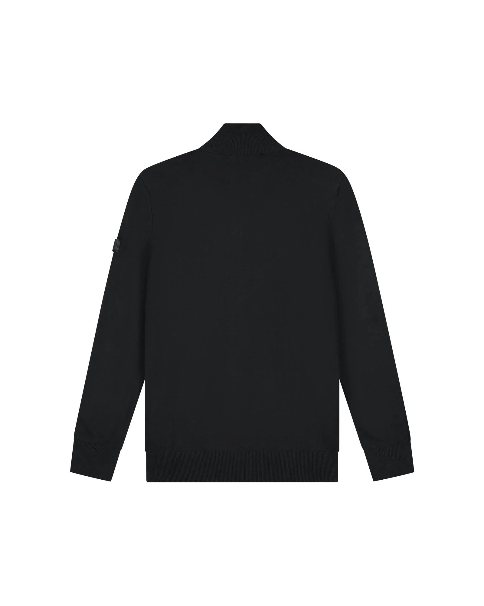 Malelions Men Knitted Quarter Zip | Black