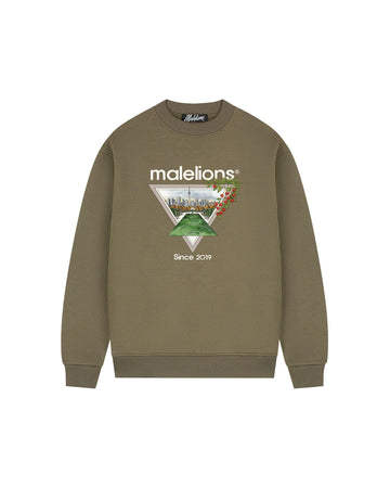 Malelions - Men Athletic Garden Sweater - Stone Grey