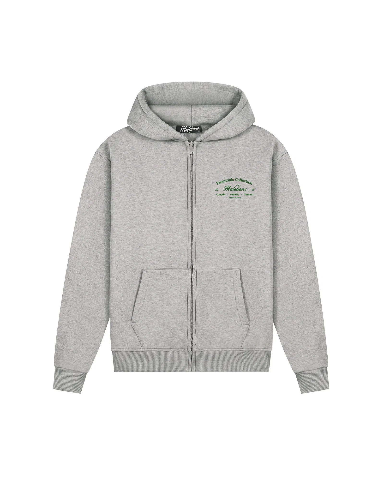 Malelions Men Marina Zip Hoodie | Grey Melange