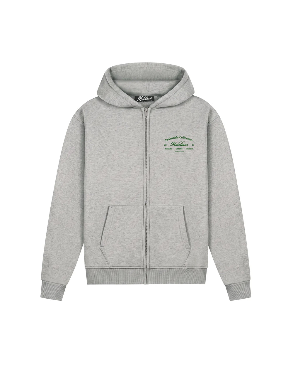 Malelions - Men Marina Zip Hoodie - Grey Melange