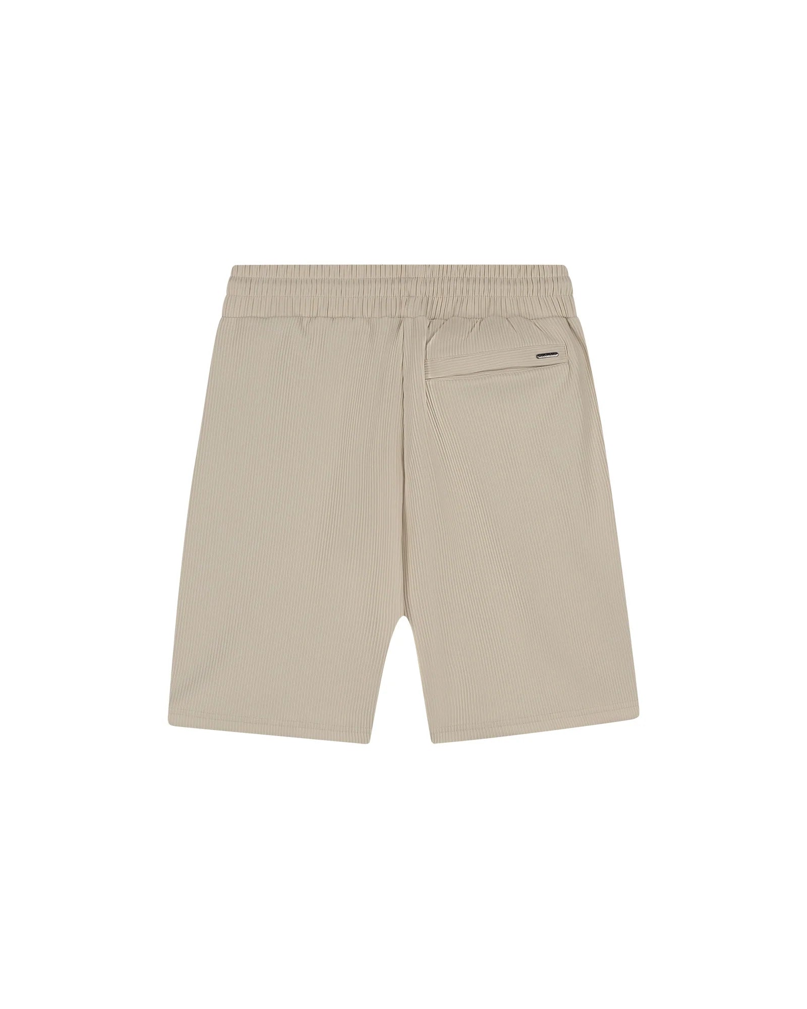 Malelions Men Ribbed Shorts | Light Taupe
