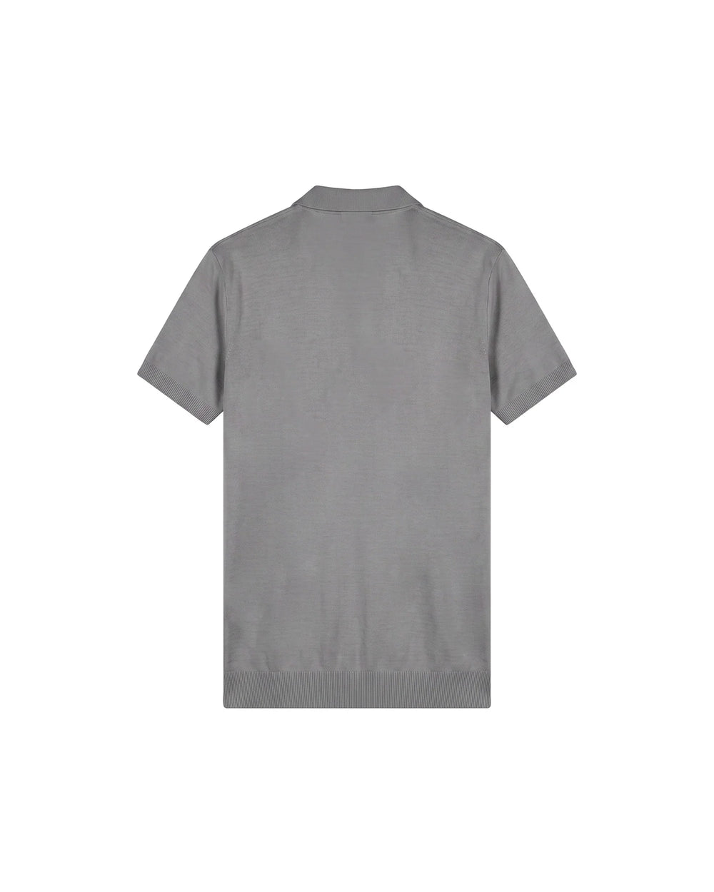 Malelions - Men Knitted Zip Polo - Pearl Grey