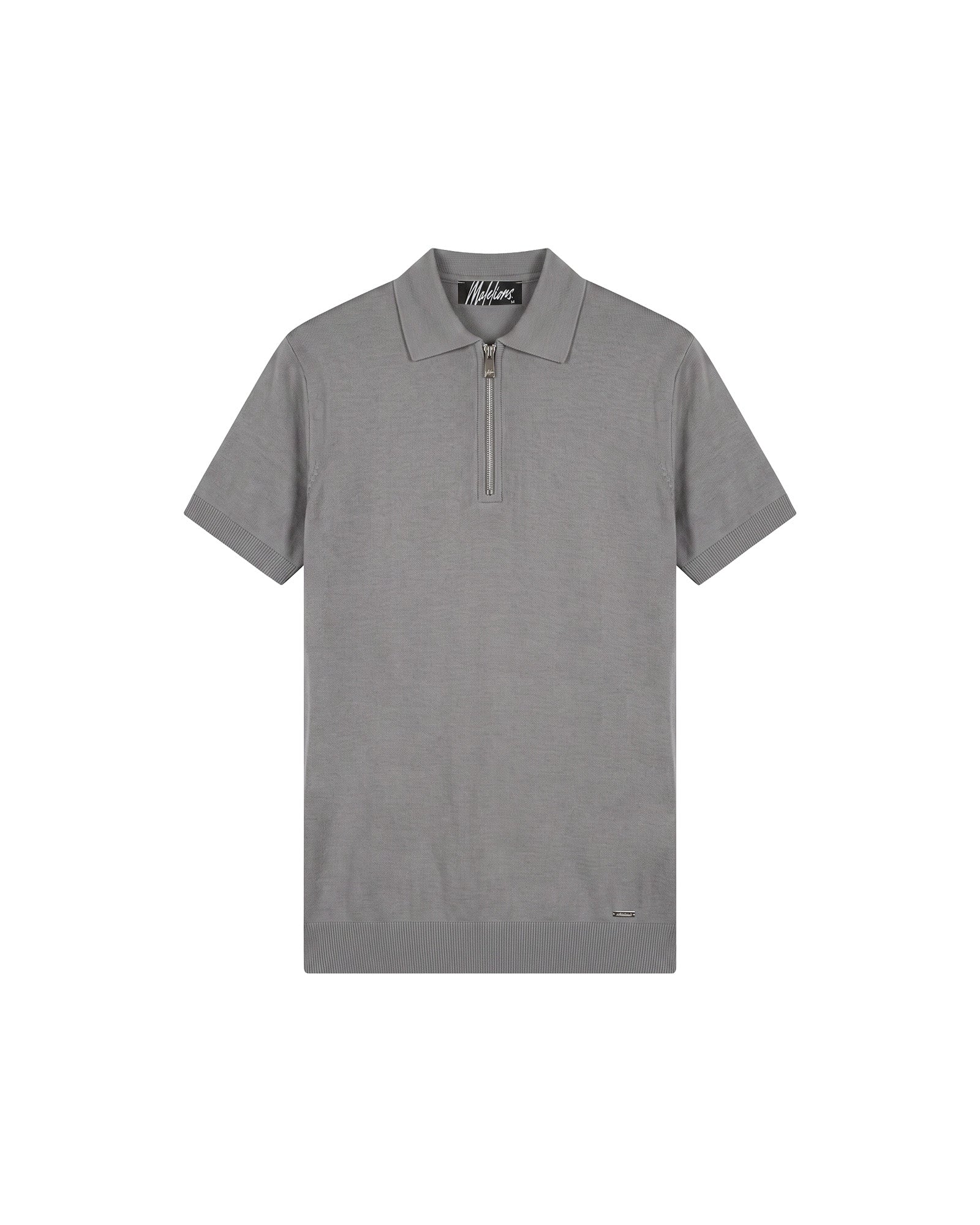 Malelions Striped Signature Sweater - Pearl Grijs