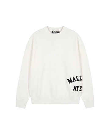 Malelions Men Knitted Atelier Sweater Off-White – voorzijde