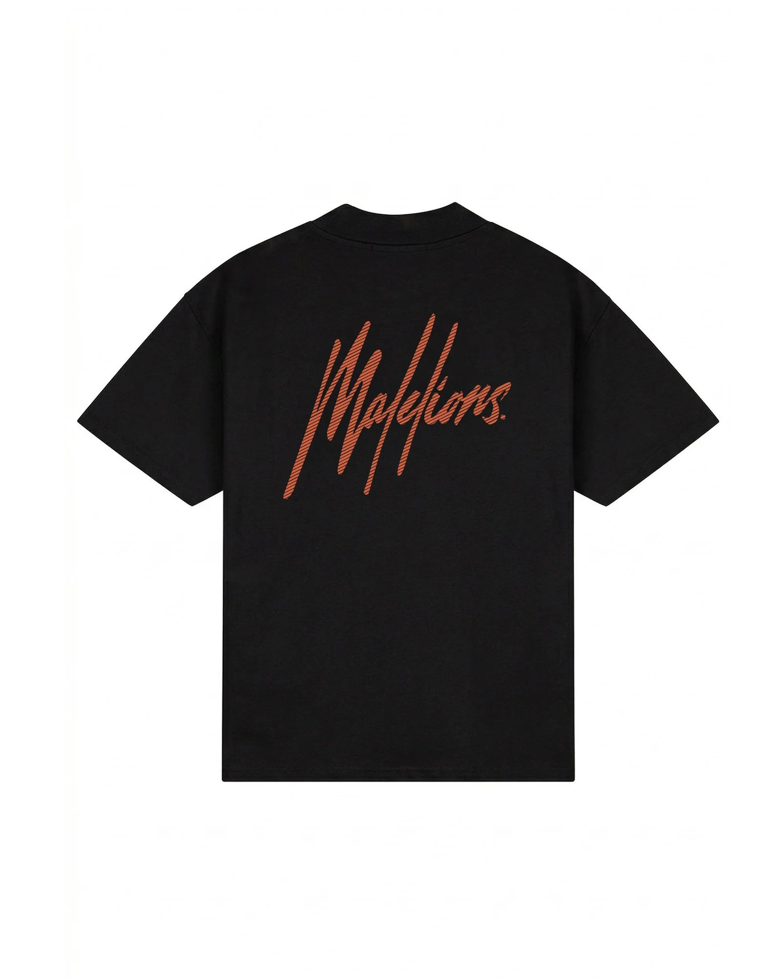 Malelions Heren Oversized Gestreepte Signature T-Shirt | Zwart