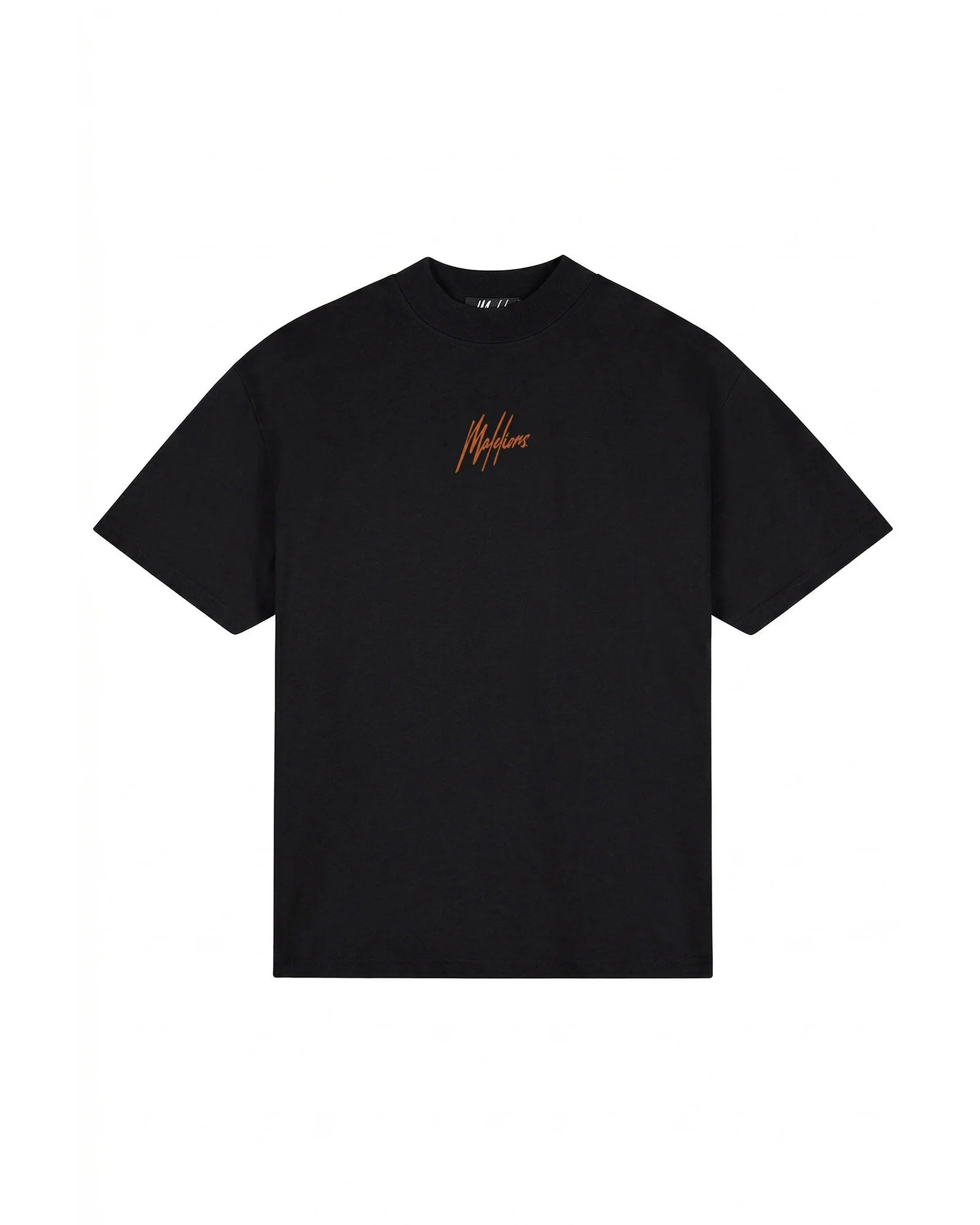 Malelions Heren Oversized Gestreepte Signature T-Shirt | Zwart