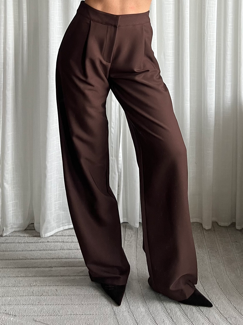 WIDE - PANTALON - CHOCO - 19616
