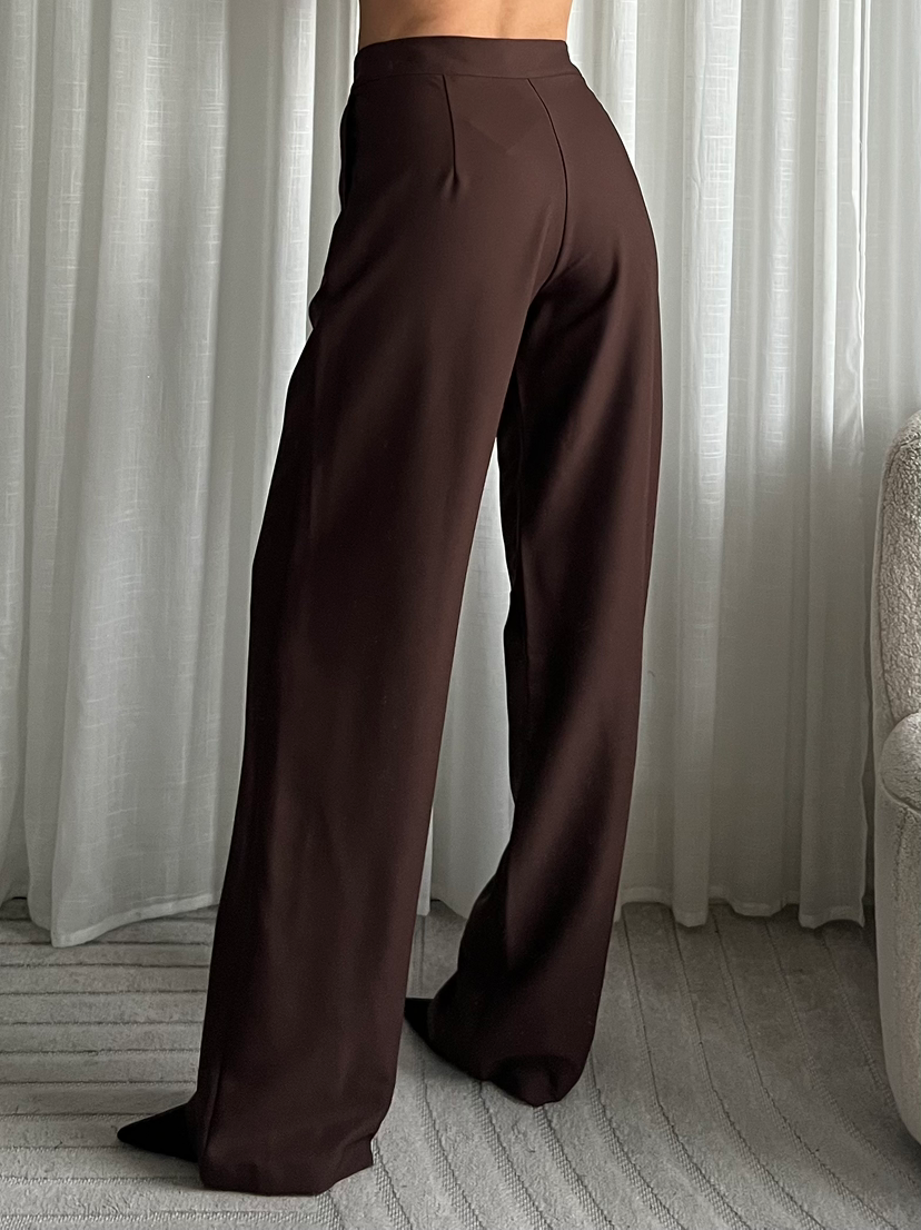 WIDE - PANTALON - CHOCO - 19616