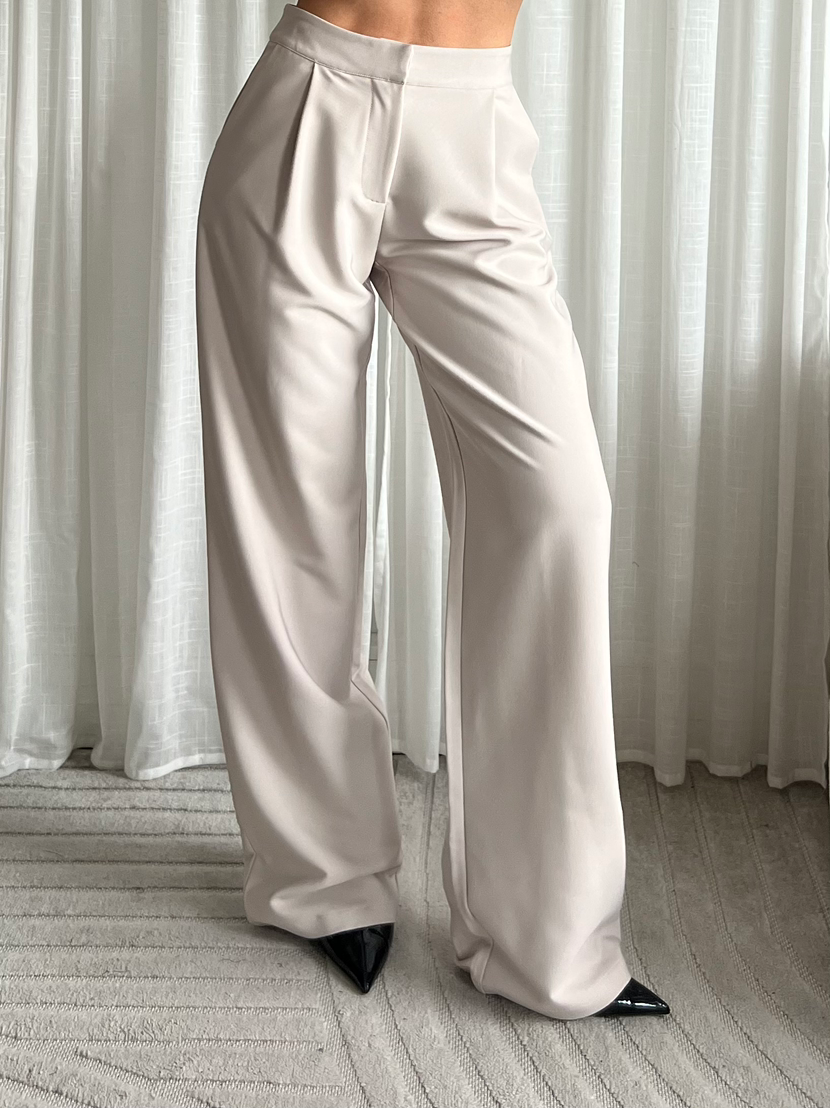 WIDE - PANTALON - BEIGE - 19616