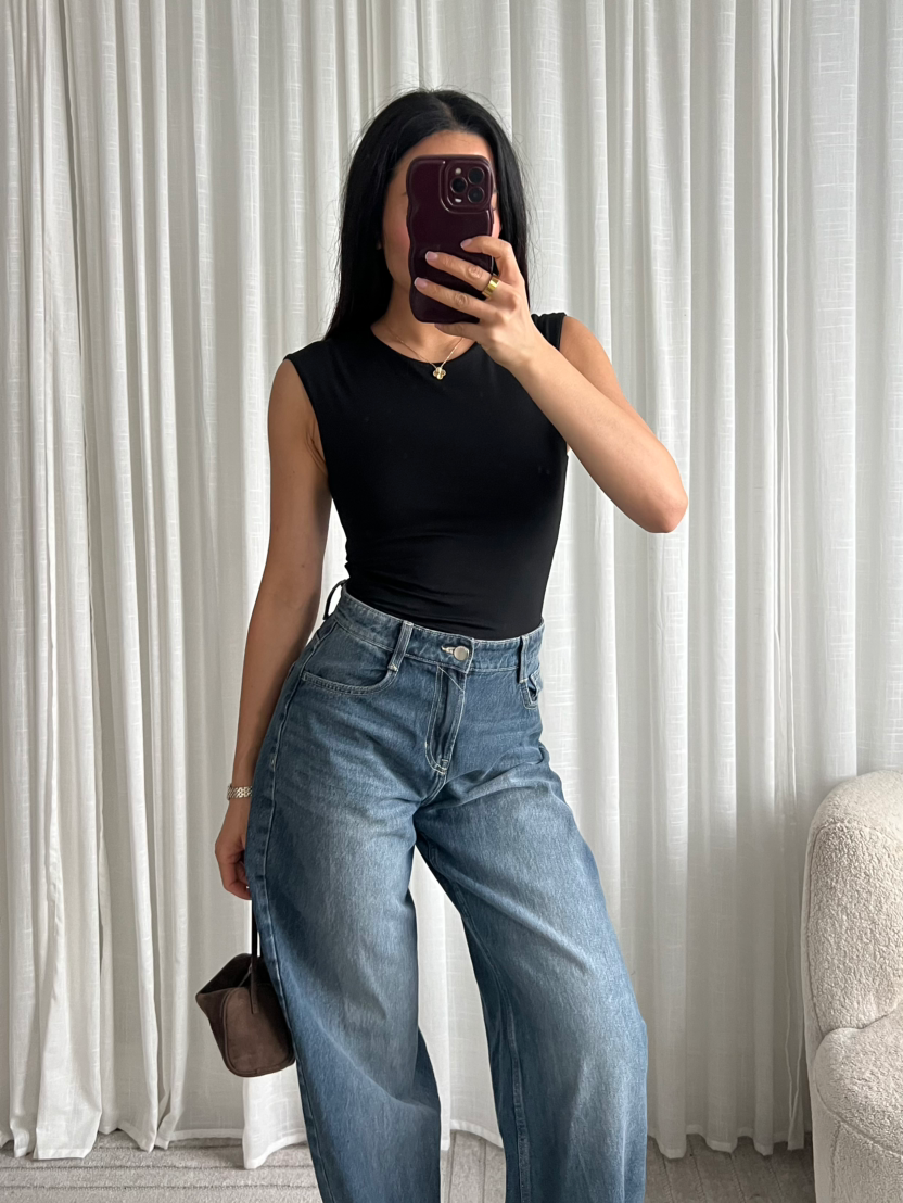 DAMES - TOP - ZWART - 827