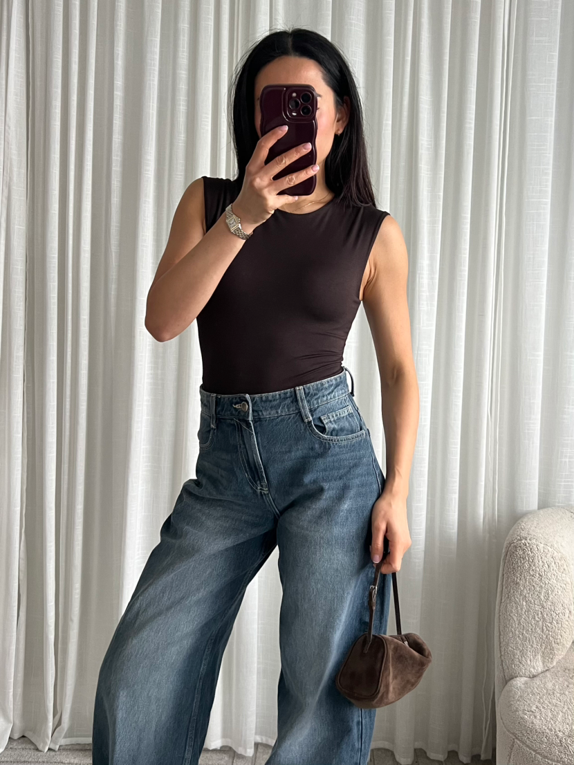 DAMES - TOP - BROWN - 827