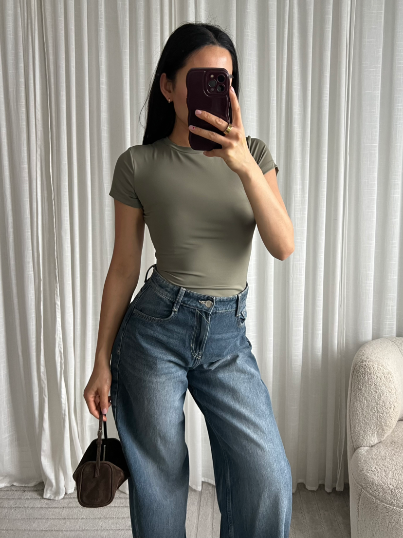 DAMES - TOP - KAKI - 19706