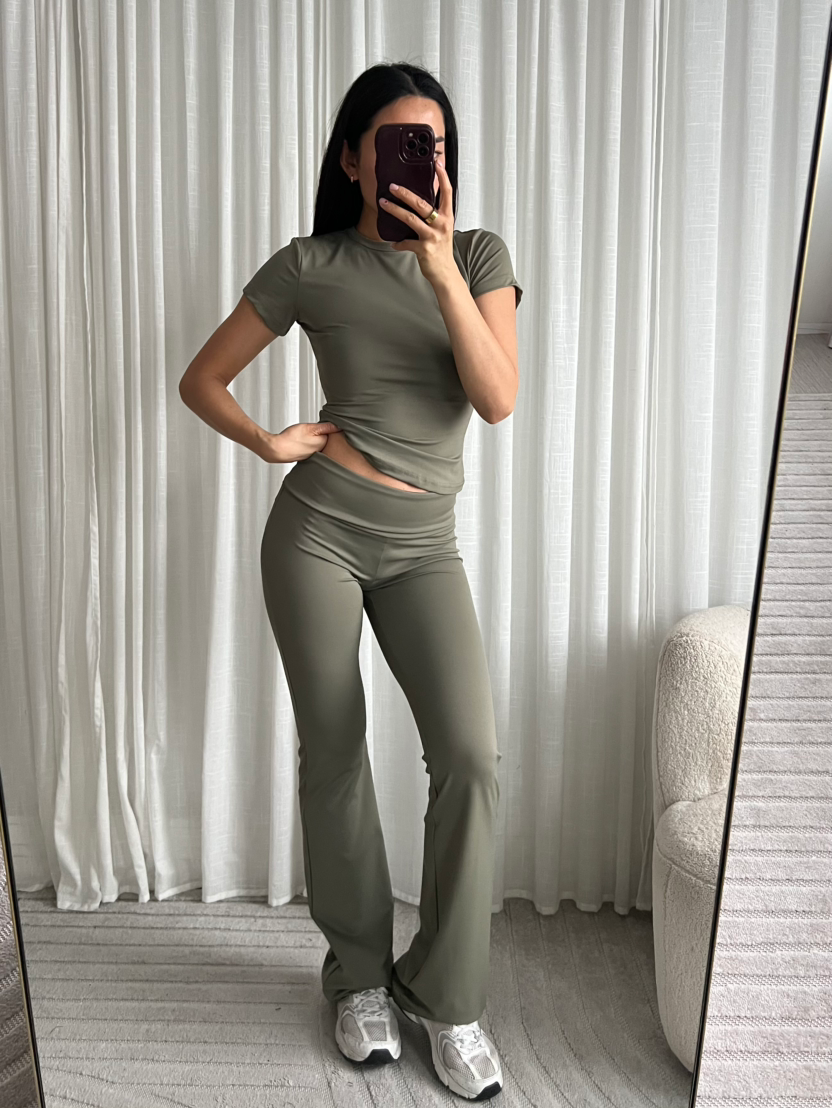 DAMES - TOP - KAKI - 19706