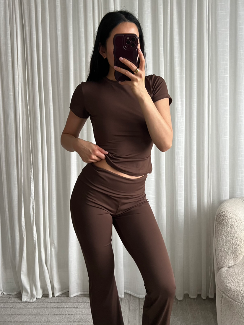 DAMES - TOP - BROWN - 19706