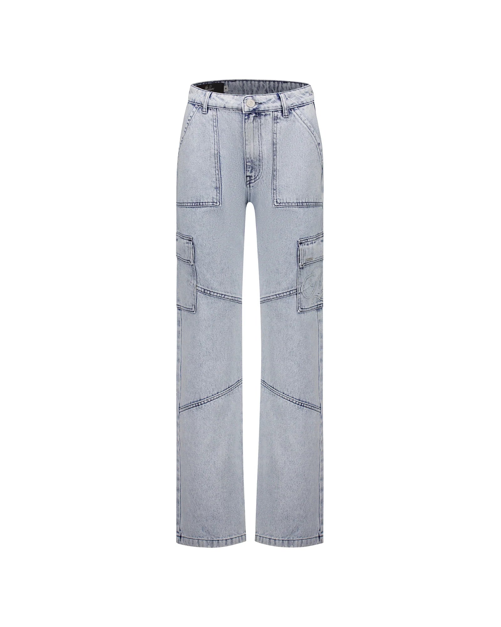 Malelions Women Straight Leg Denim Pants | Light Blue