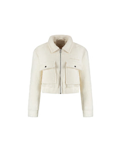 Malelions - Women Label Bouclé Jacket - Cream