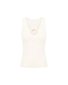 Malelions - Women V-Neck Tank Top - Off-White