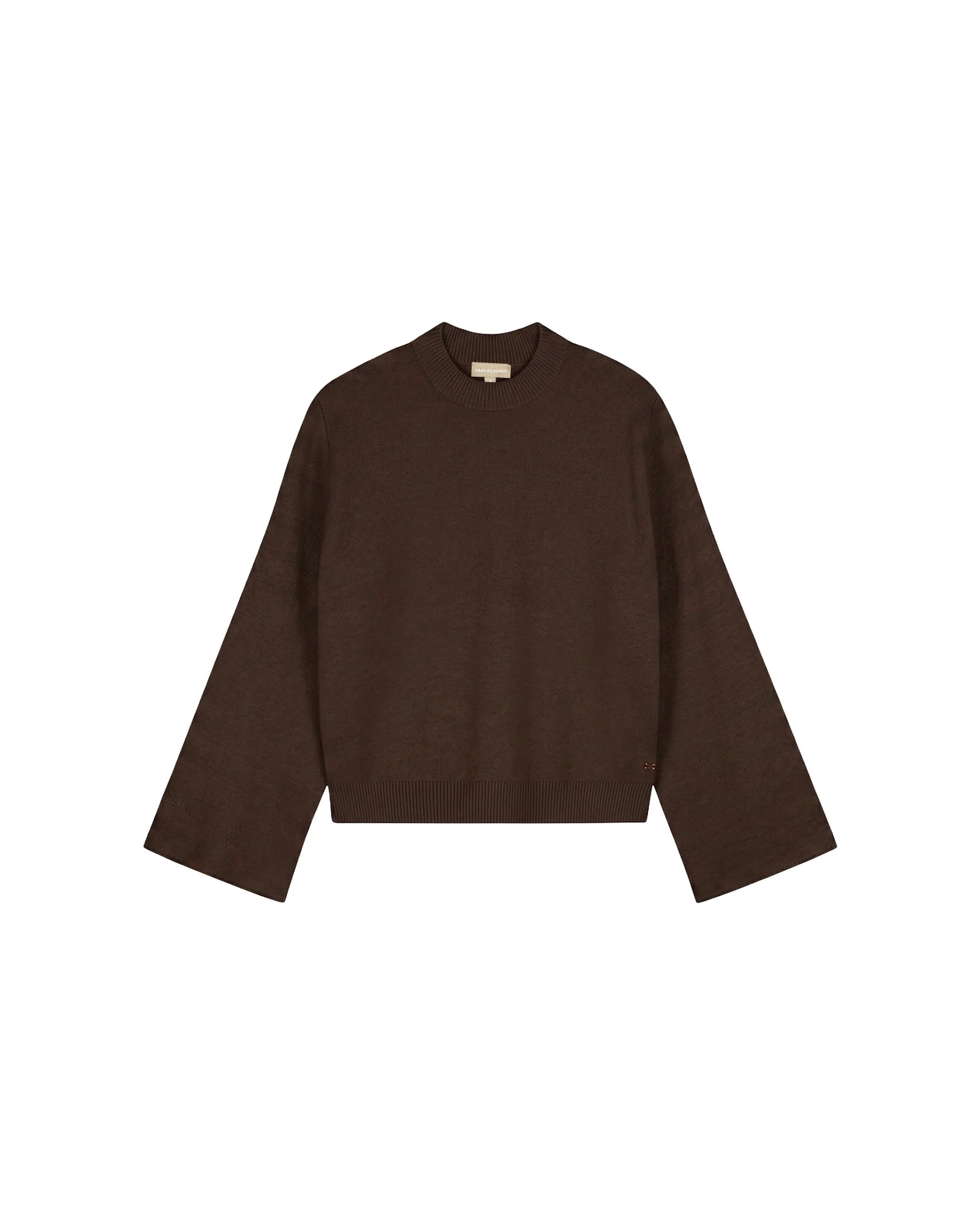 Malelions women oversized knitted sweater - dark brown