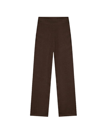 Malelions - women oversized knitted Pants - dark brown