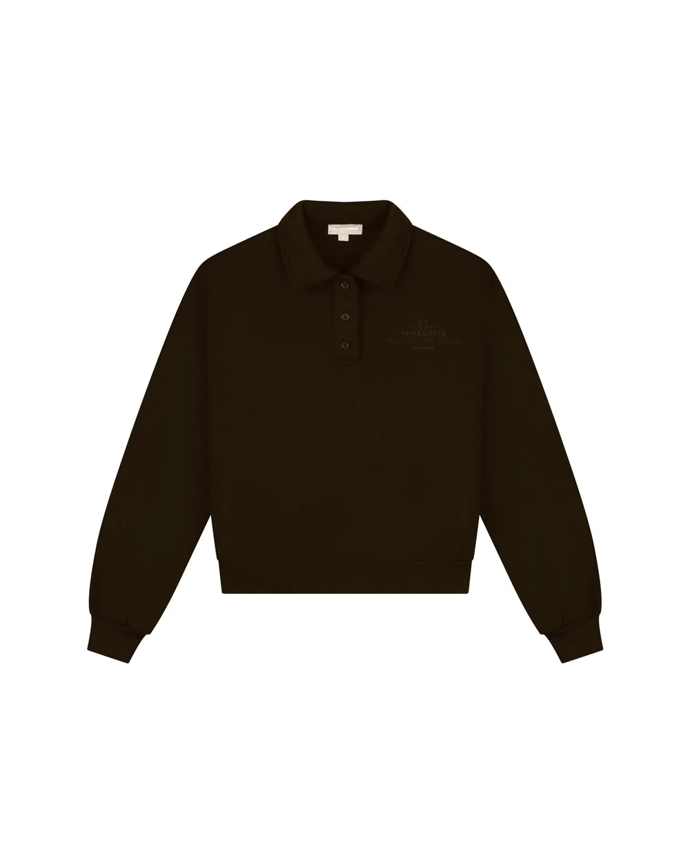 Malelions - Women College Polo Sweater - Dark Brown