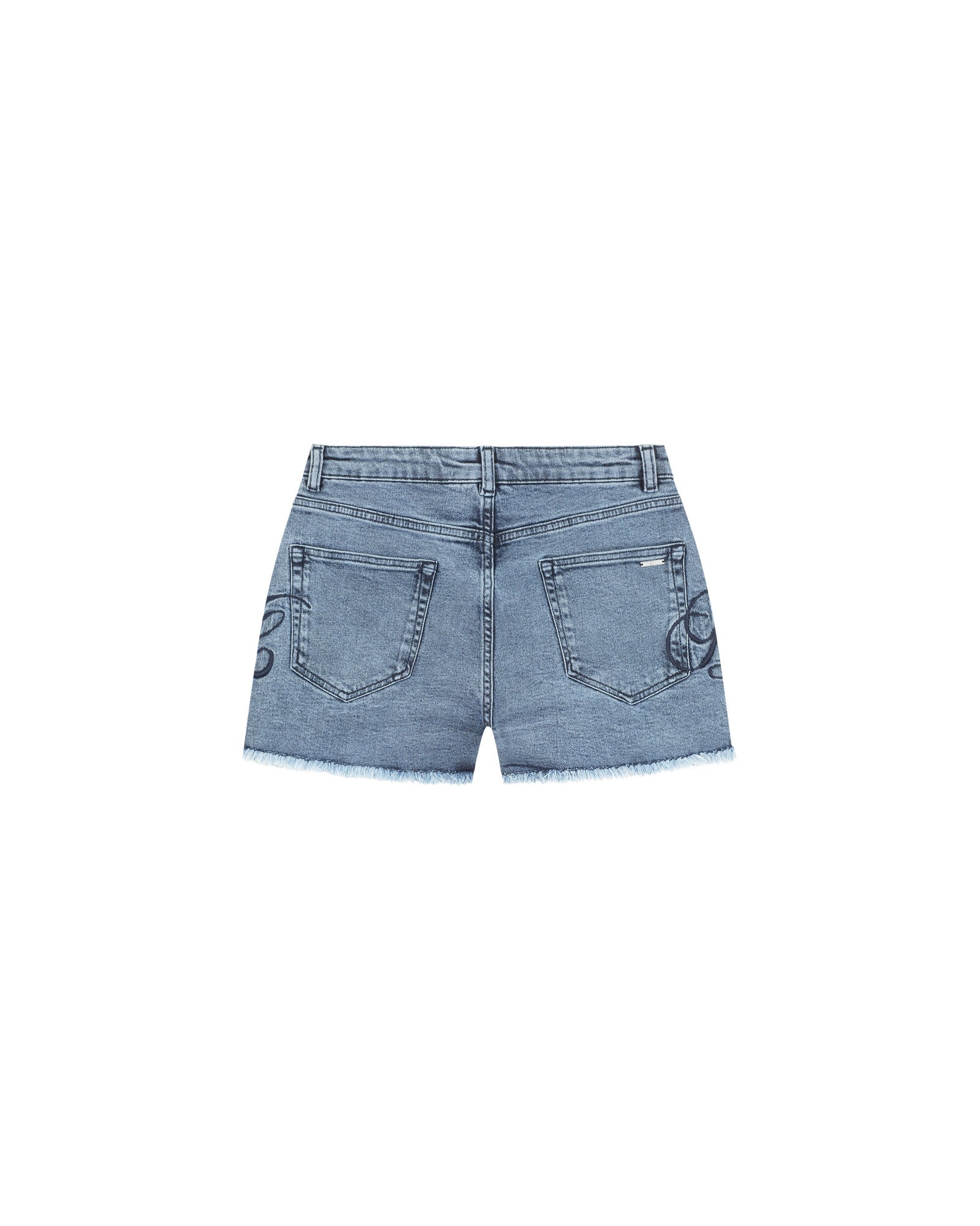 Malelions Dames Emblem Denim Shorts | Lichtblauw