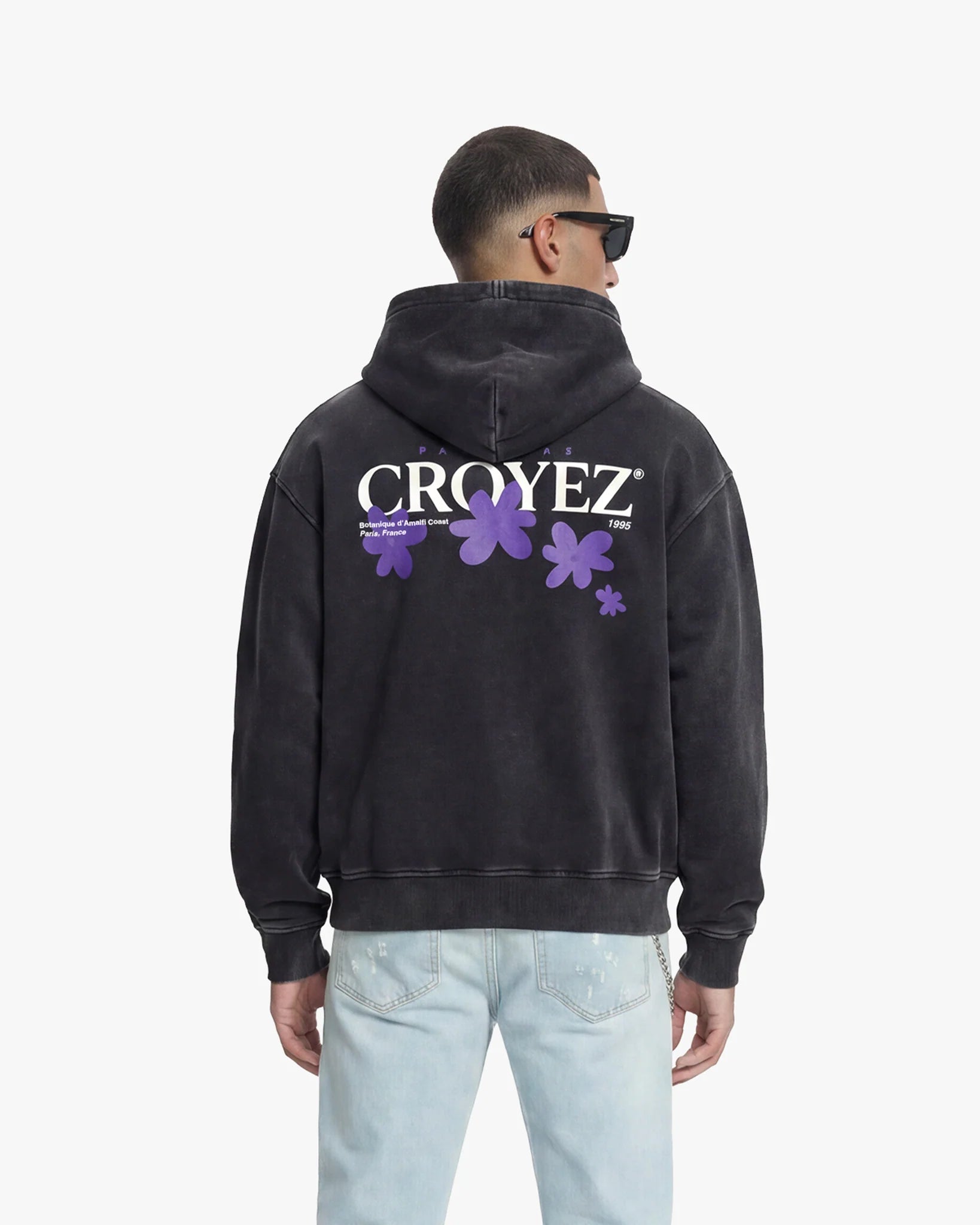Croyez Botanique Zip Hoodie | Acid Wash/Dark Purple
