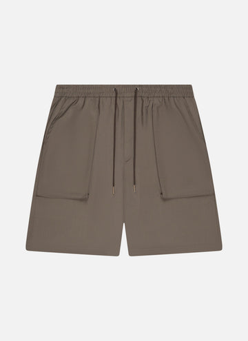 Off The Pitch - Utility Smart Shorts - Brown