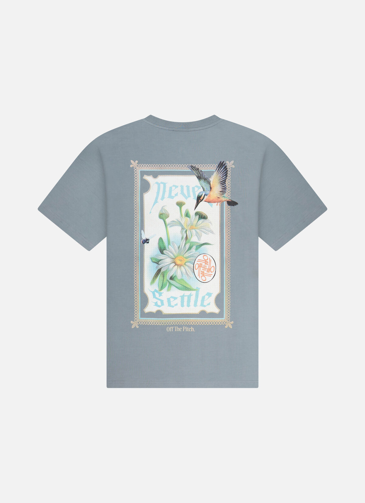 Never Settle T-shirt met normale pasvorm Blue Nights