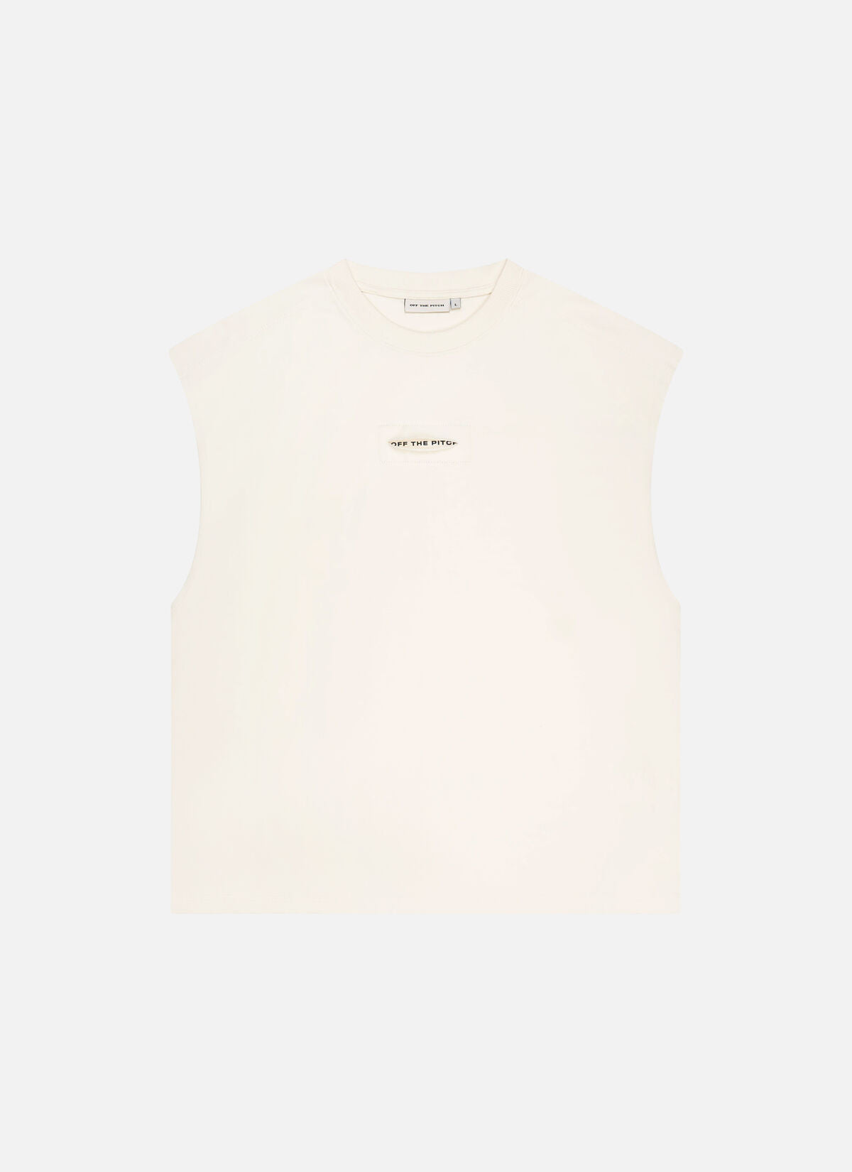 Mouwloos T-shirt Sage Off White