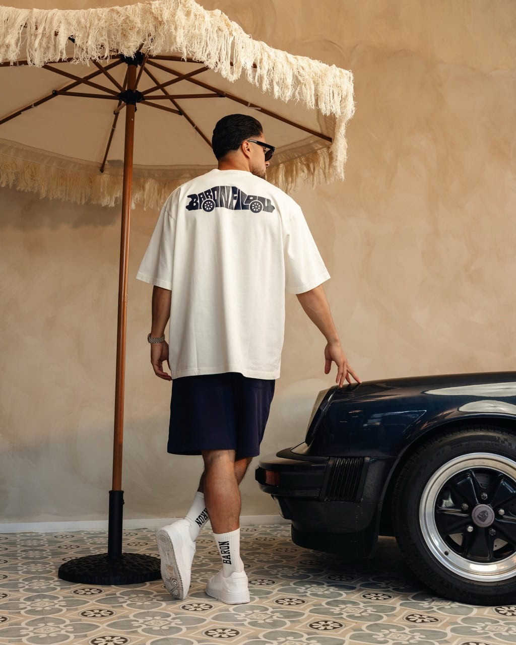 Oversized T-shirt met Rugprint VALET MODE