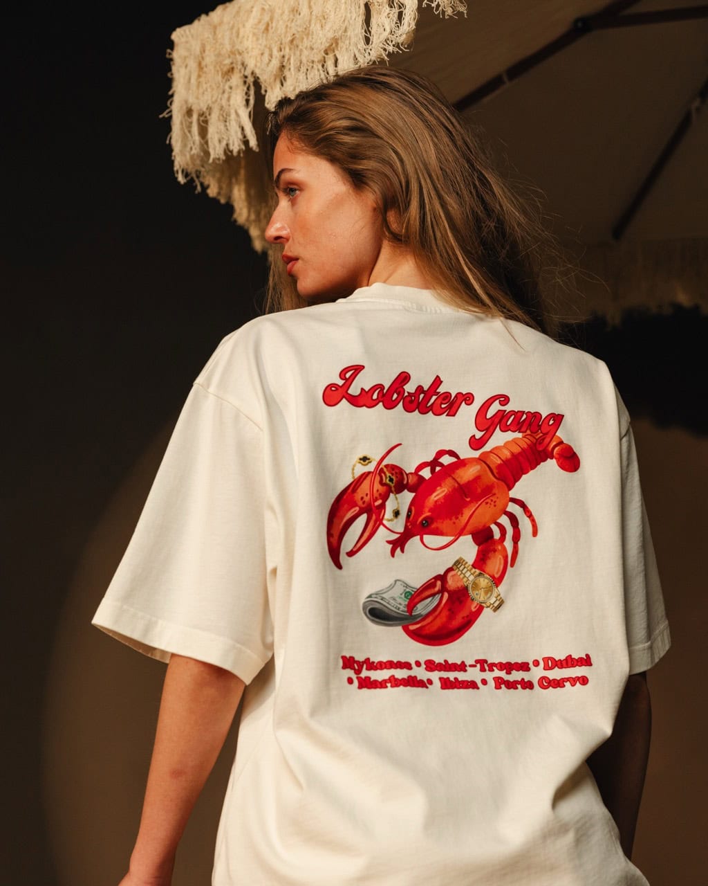 Oversized Backprint T-Shirt LOBSTER GANG