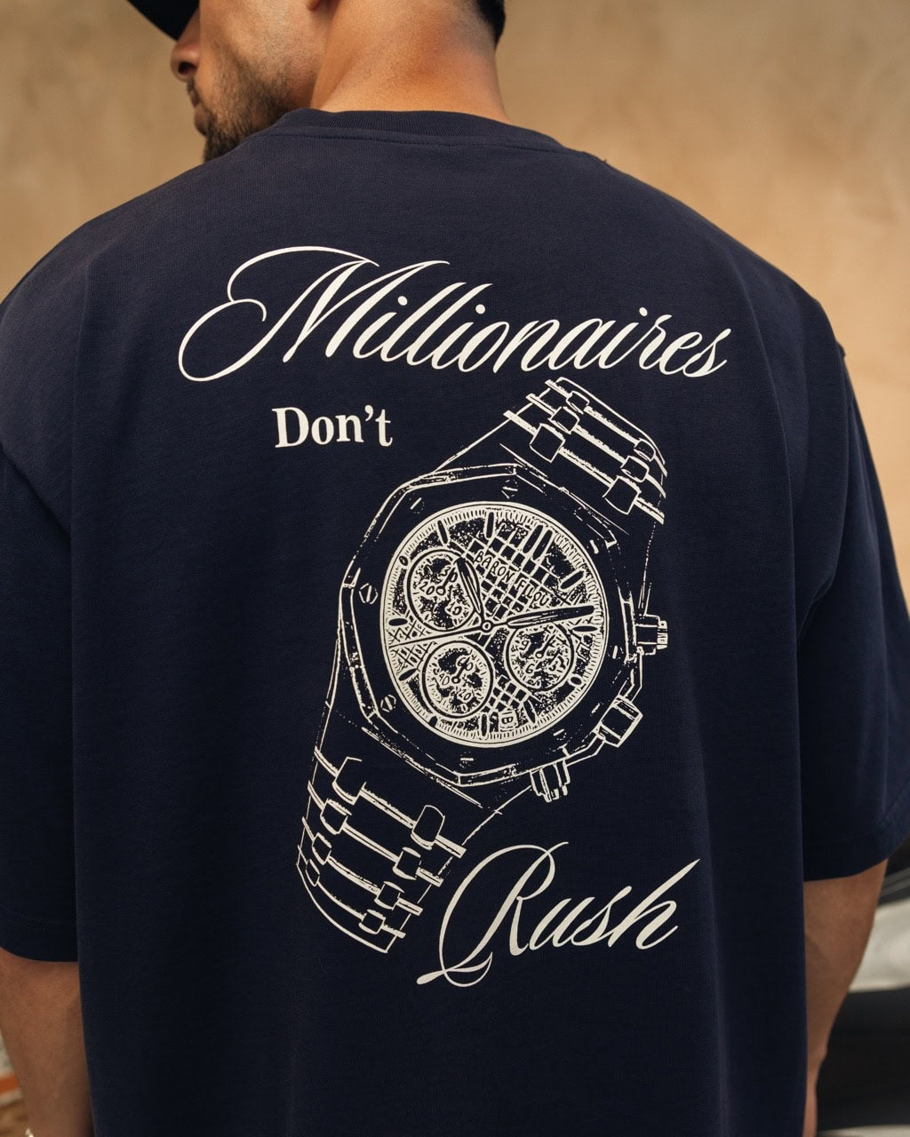 Oversized T-shirt met Rugprint GEEN HAAST