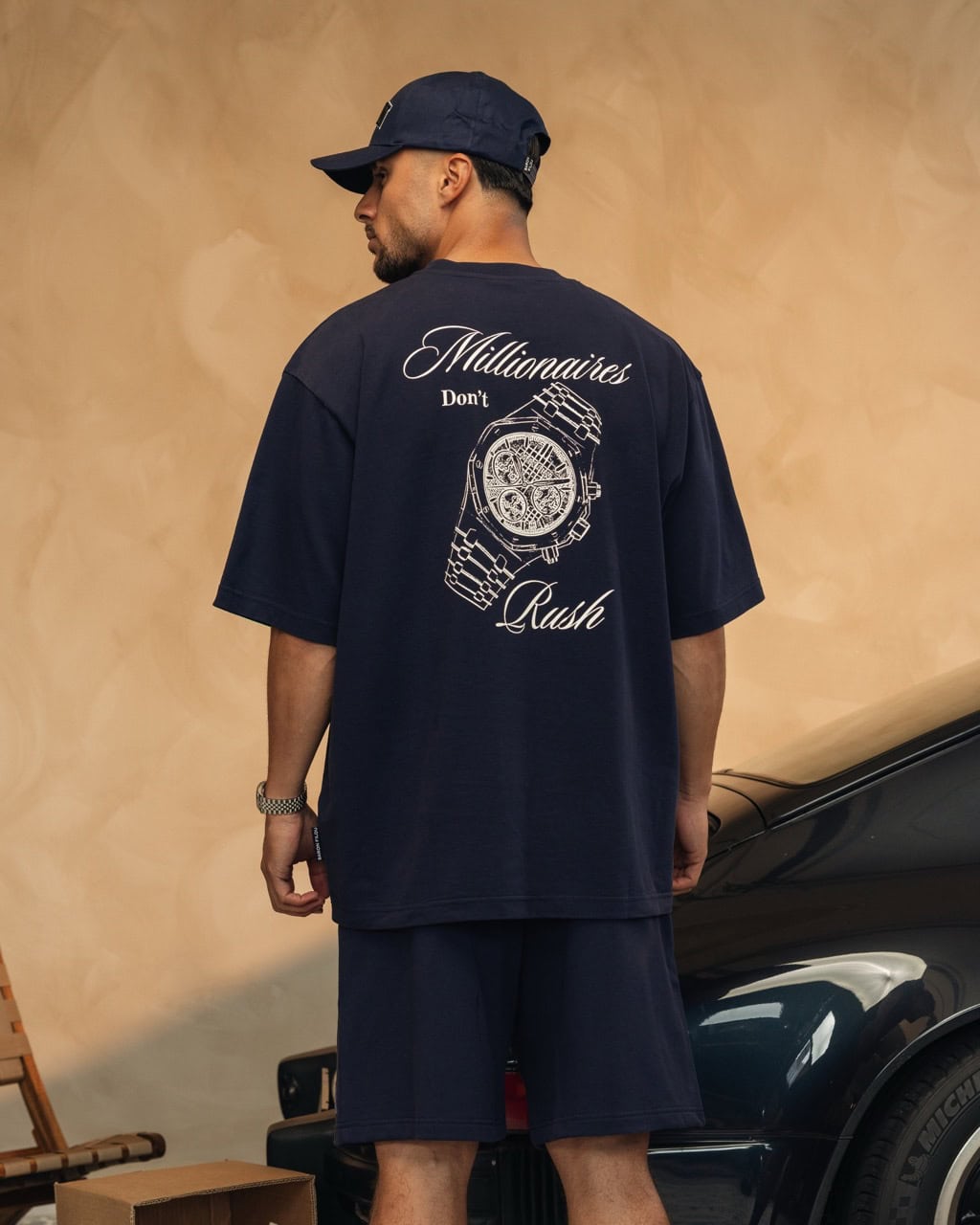 Oversized T-shirt met Rugprint GEEN HAAST