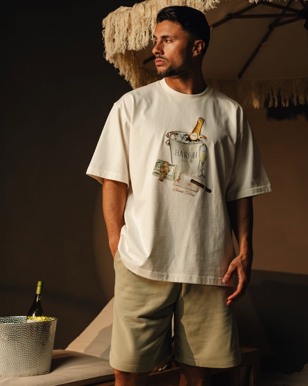 Oversized T-shirt met achterprint BARON BEACH BILL