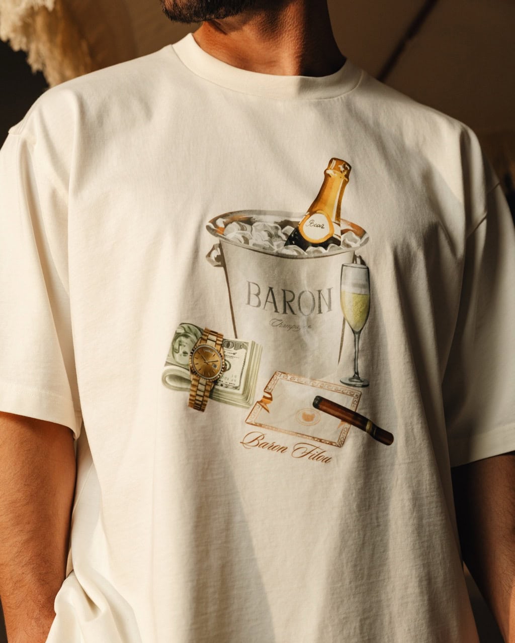 Oversized T-shirt met achterprint BARON BEACH BILL