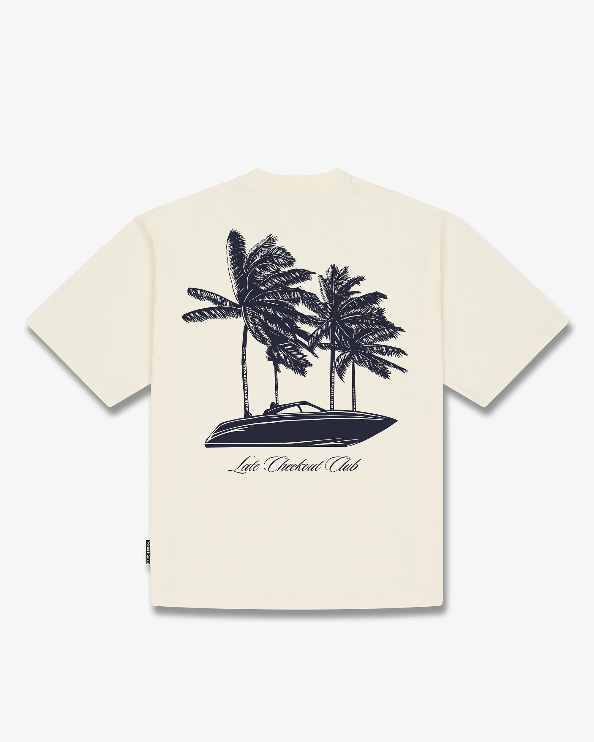 Oversized T-shirt met Rugprint SPEED BOATS