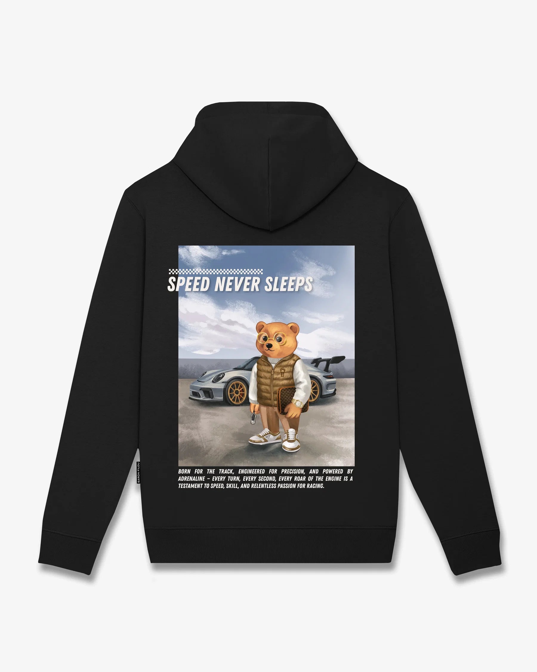 Backprint Hoodie Filou 187 SPEED NEVER SLEEPS