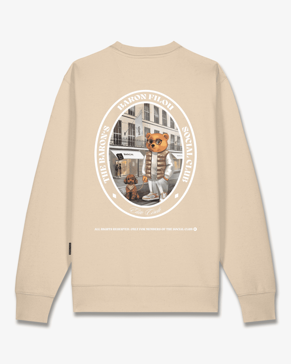Pullover Oval Backprint Sand brown
