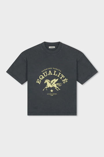 Equalité Sian Boxy Tee Washed Grey – voorzijde