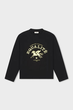 Equalité Sian Oversized Longsleeve Tee Black – voorzijde