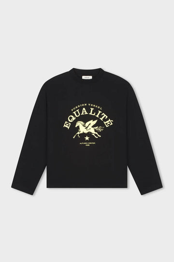Equalité Sian Oversized Longsleeve Tee Black – voorzijde