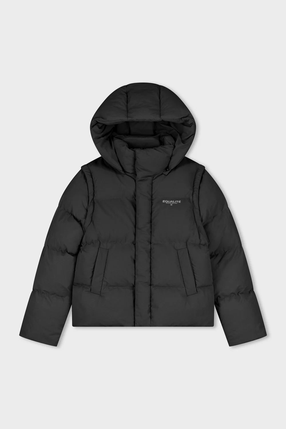 SOCIETÉ 2 IN 1 PUFFER JACKET BLACK