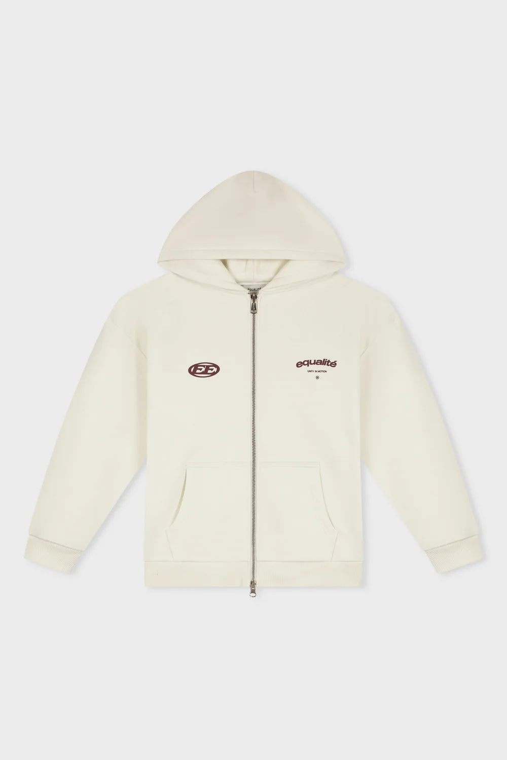 EQUALITE PAINTING EQLT OVERSIZED FULL ZIP HOODIE OFF-WHITE