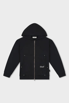 Equalité Studio Scuba Oversized Full Zip Hoodie Black – voorzijde
