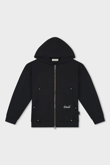 Equalité Studio Scuba Oversized Full Zip Hoodie Black – voorzijde