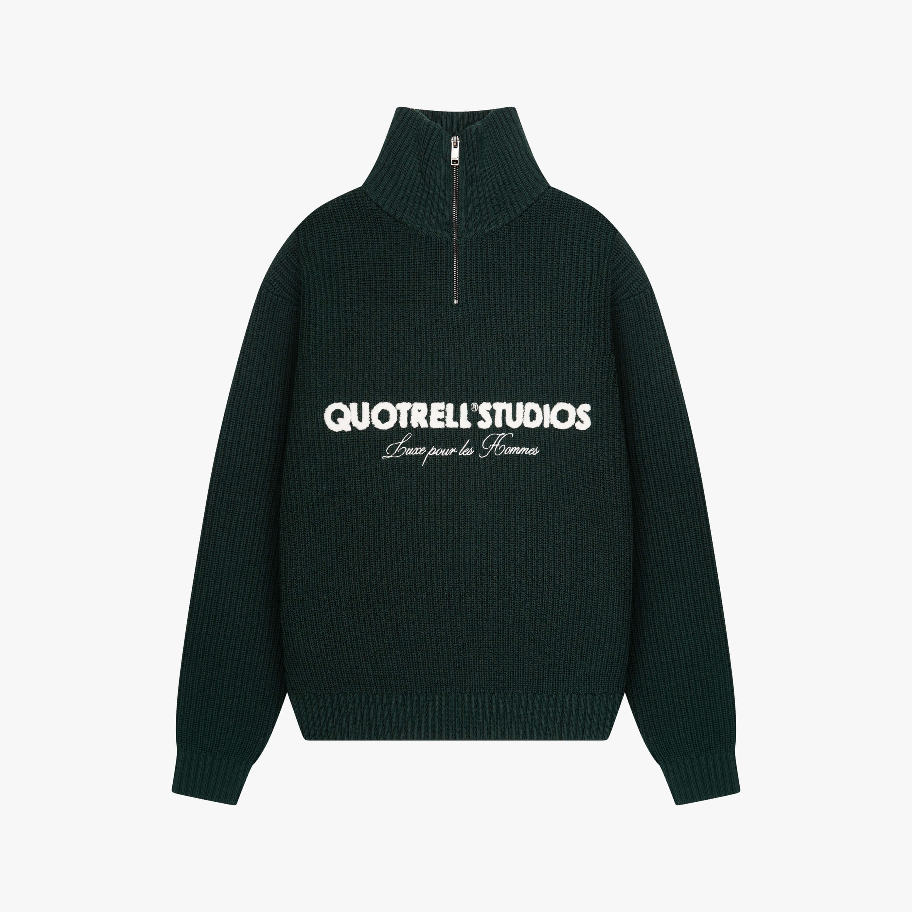 JACE STUDIO ZIP UP | PETROL/WHITE