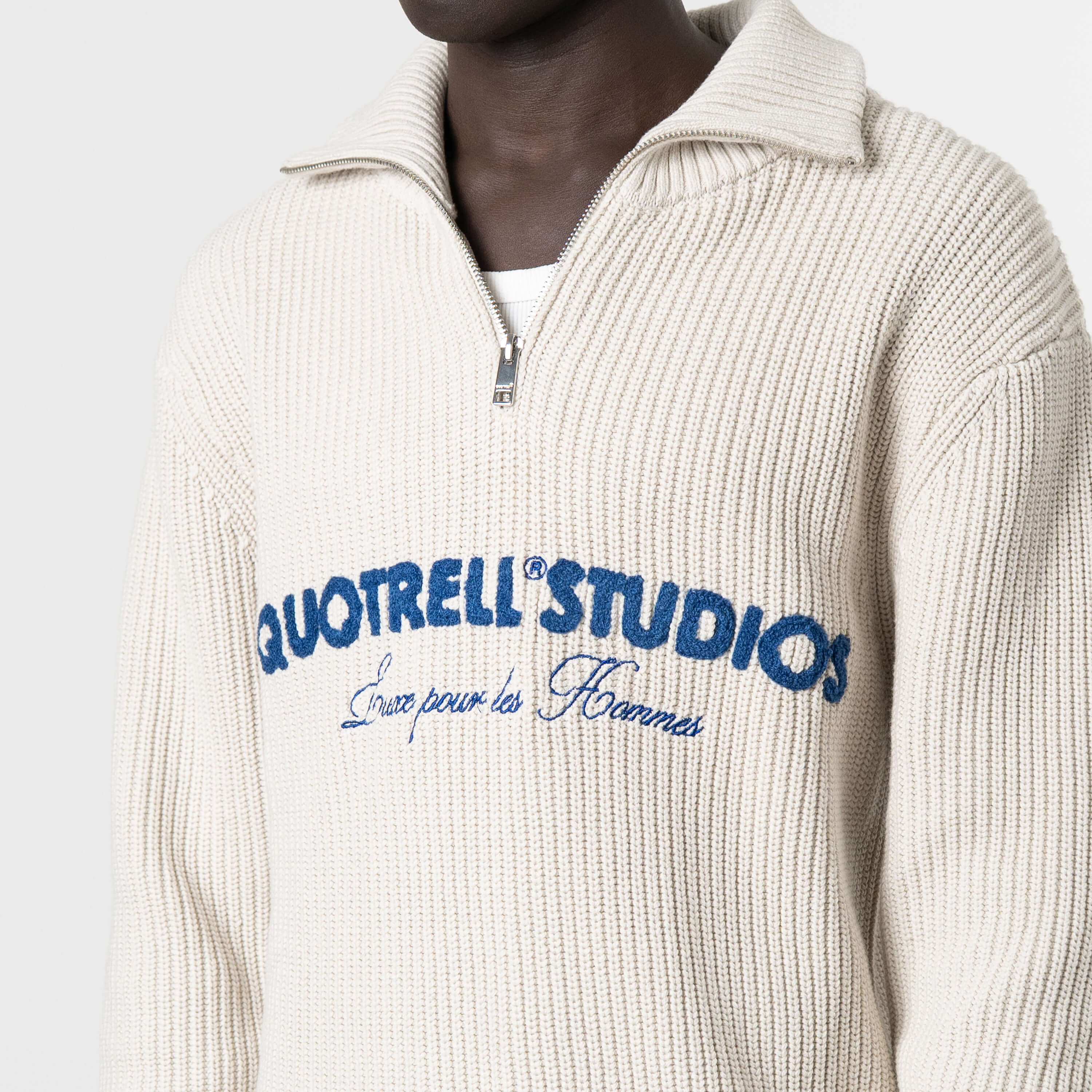 JACE STUDIO ZIP UP | LIGHT GREY MELEE/BLU