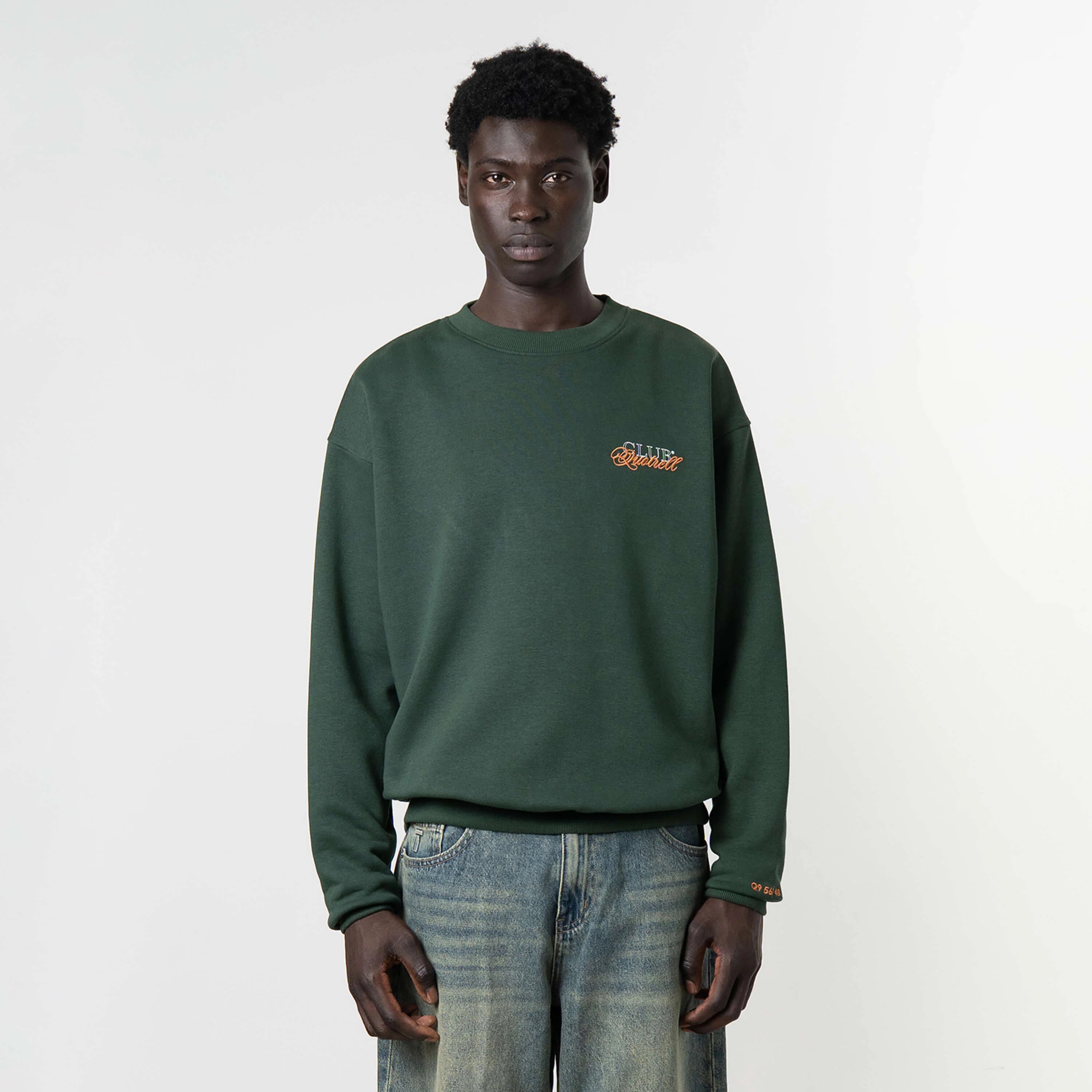 FUTURA CREWNECK | PETROL/ORANGE
