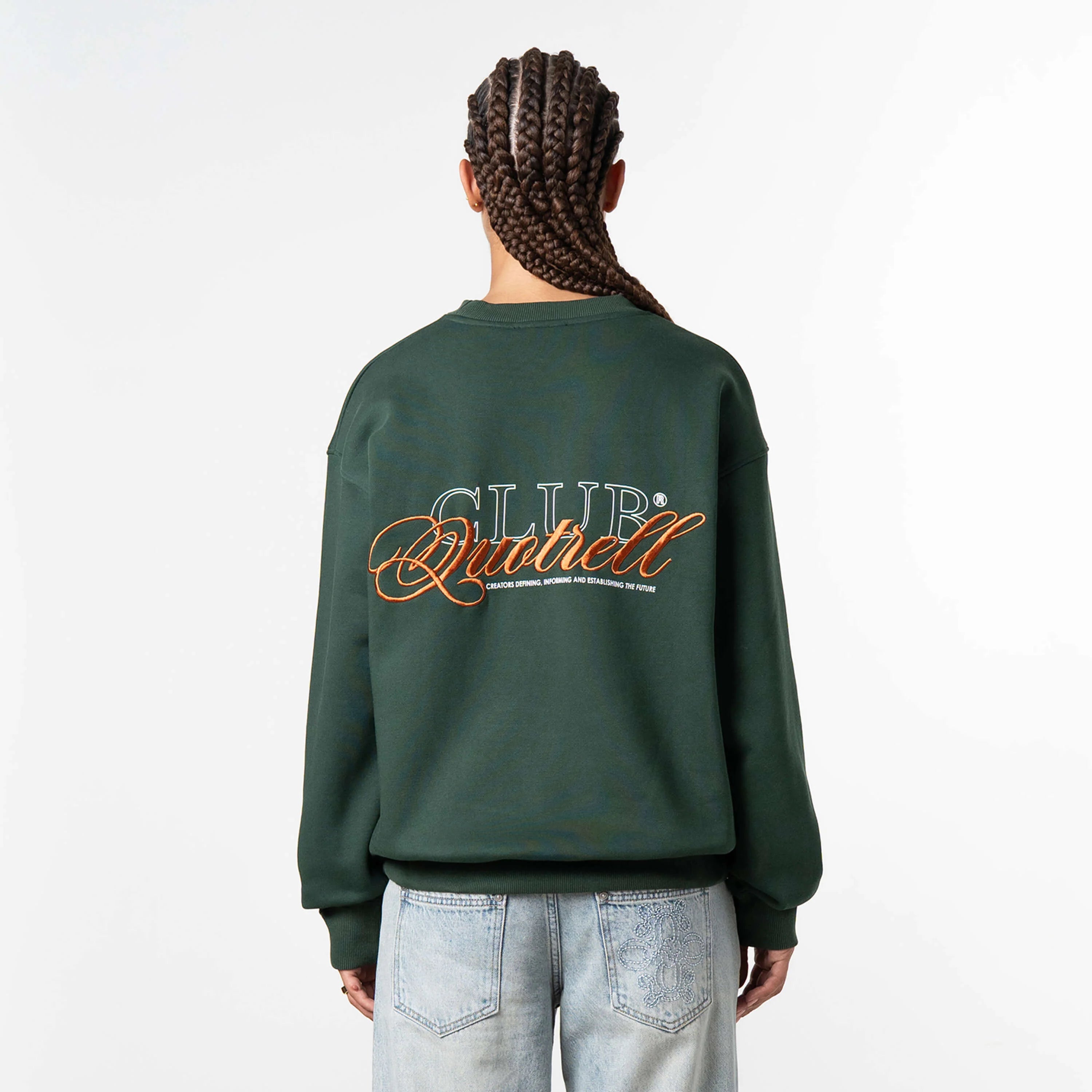 FUTURA CREWNECK | PETROL/ORANGE